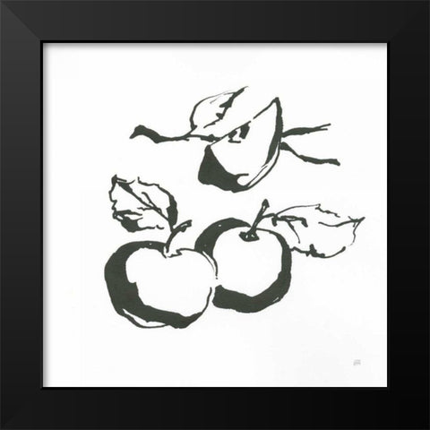 Apples BW Black Modern Wood Framed Art Print by Paschke, Chris