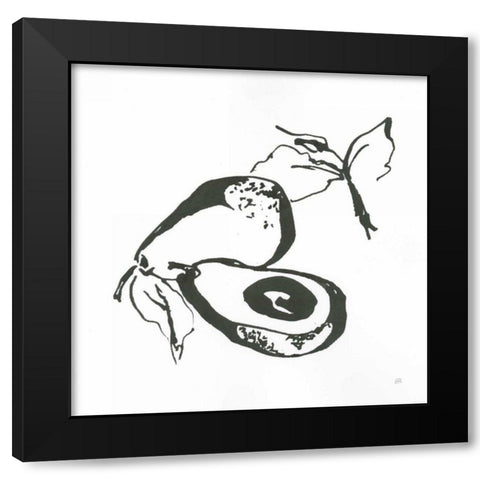 Avacado I BW Black Modern Wood Framed Art Print by Paschke, Chris