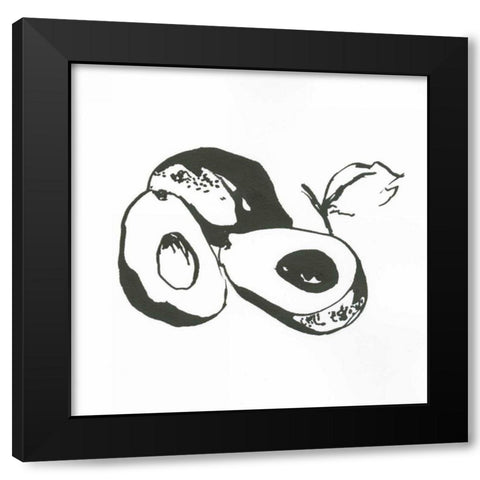 Avacado II BW Black Modern Wood Framed Art Print by Paschke, Chris