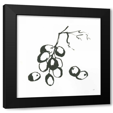 Grapes I BW Black Modern Wood Framed Art Print by Paschke, Chris