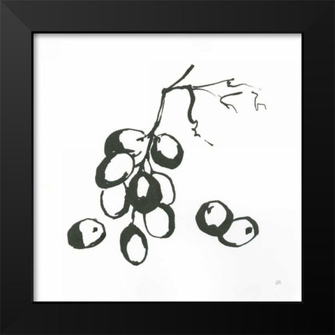 Grapes I BW Black Modern Wood Framed Art Print by Paschke, Chris
