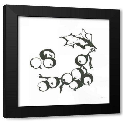 Grapes II BW Black Modern Wood Framed Art Print by Paschke, Chris