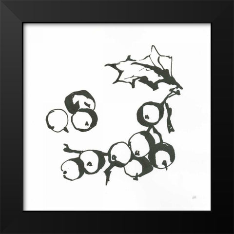 Grapes II BW Black Modern Wood Framed Art Print by Paschke, Chris