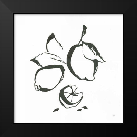 Lemons BW Black Modern Wood Framed Art Print by Paschke, Chris