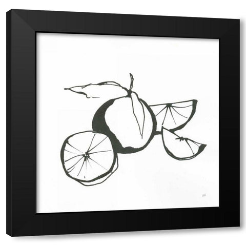 Oranges BW Black Modern Wood Framed Art Print by Paschke, Chris