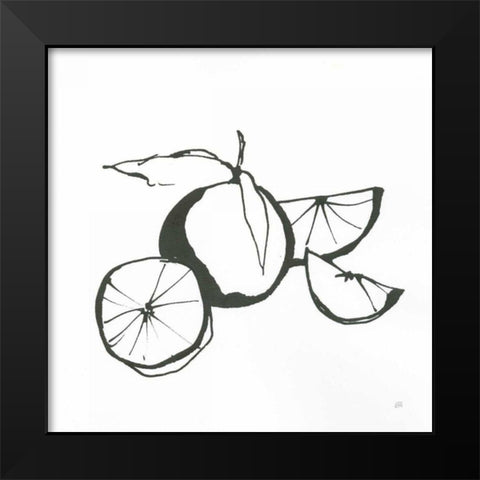 Oranges BW Black Modern Wood Framed Art Print by Paschke, Chris