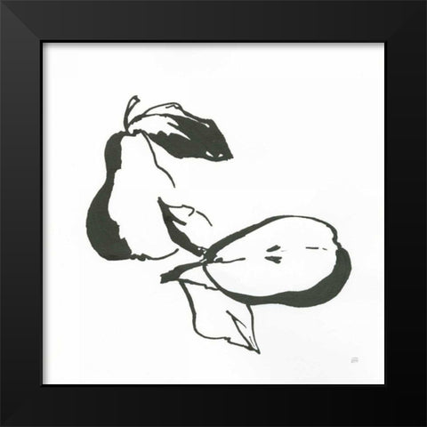 Pears BW Black Modern Wood Framed Art Print by Paschke, Chris