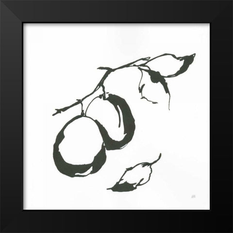 Plums I BW Black Modern Wood Framed Art Print by Paschke, Chris