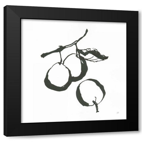 Plums II BW Black Modern Wood Framed Art Print by Paschke, Chris