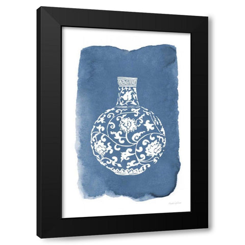 Chinese Vase I Black Modern Wood Framed Art Print with Double Matting by Charro, Mercedes Lopez