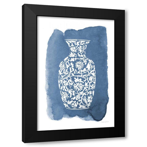 Chinese Vase II Black Modern Wood Framed Art Print by Charro, Mercedes Lopez
