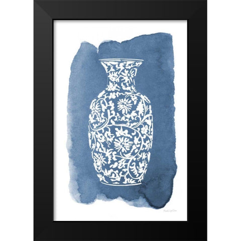Chinese Vase II Black Modern Wood Framed Art Print by Charro, Mercedes Lopez