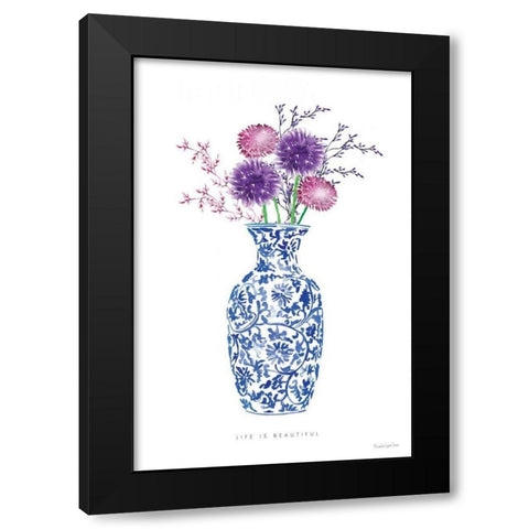 Chinoiserie Style II Black Modern Wood Framed Art Print by Charro, Mercedes Lopez
