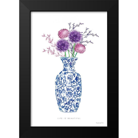Chinoiserie Style II Black Modern Wood Framed Art Print by Charro, Mercedes Lopez