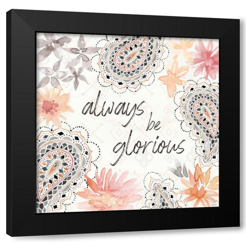 Kasbah Crush V Black Modern Wood Framed Art Print by June, Dina