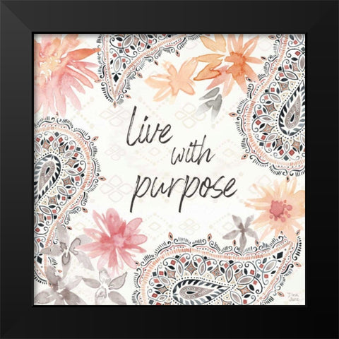 Kasbah Crush VI Black Modern Wood Framed Art Print by June, Dina