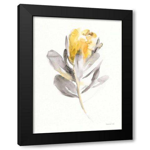 Spirit Flower I Black Modern Wood Framed Art Print with Double Matting by Nai, Danhui