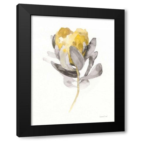 Spirit Flower II Black Modern Wood Framed Art Print with Double Matting by Nai, Danhui