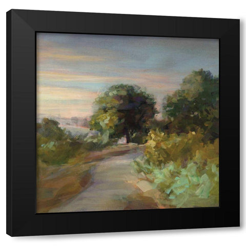 Eucalyptus Trail Black Modern Wood Framed Art Print by Nai, Danhui