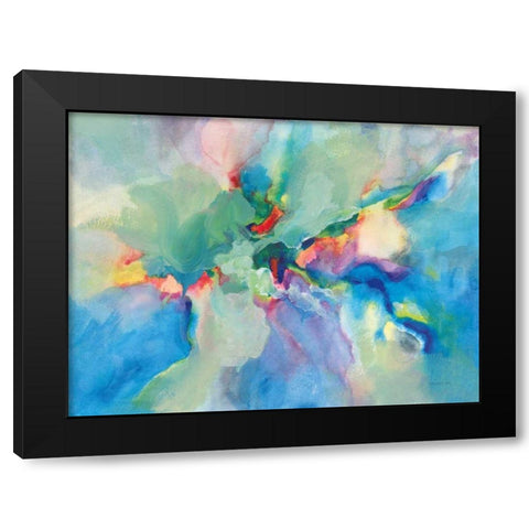 Glimmers Black Modern Wood Framed Art Print with Double Matting by Nai, Danhui