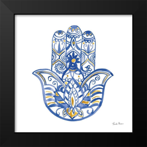 Hamsa I Black Modern Wood Framed Art Print by Zaman, Farida