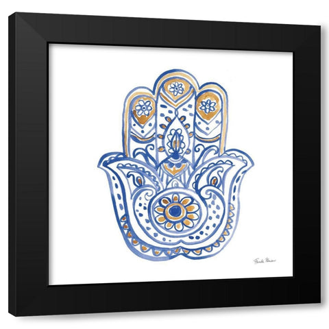 Hamsa II Black Modern Wood Framed Art Print by Zaman, Farida