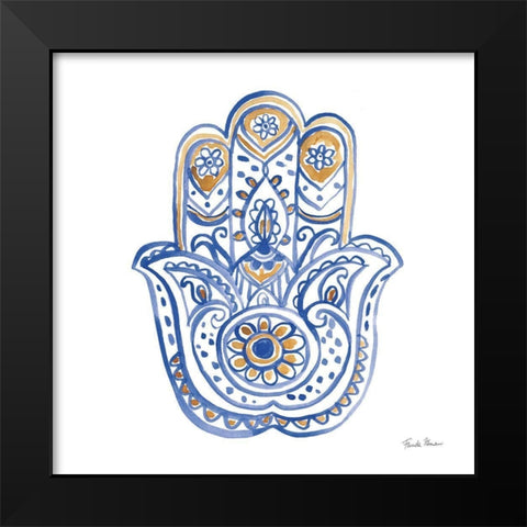 Hamsa II Black Modern Wood Framed Art Print by Zaman, Farida