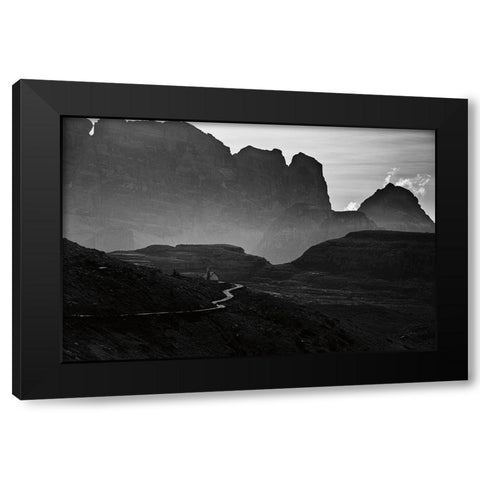 Dolomiti I Black Modern Wood Framed Art Print by Aledanda