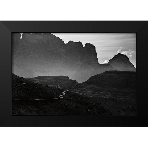 Dolomiti I Black Modern Wood Framed Art Print by Aledanda