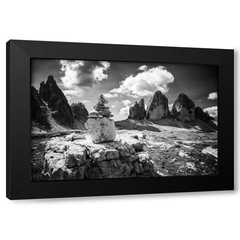 Dolomiti II Black Modern Wood Framed Art Print by Aledanda