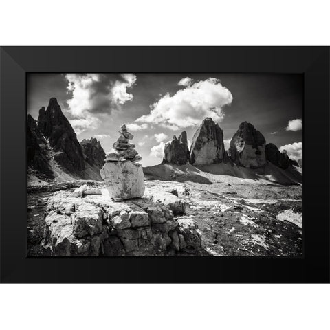Dolomiti II Black Modern Wood Framed Art Print by Aledanda