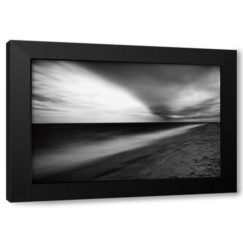 Edge of the Earth Black Modern Wood Framed Art Print by Aledanda