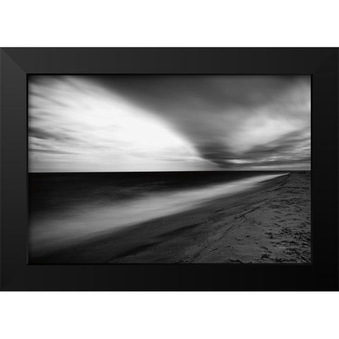 Edge of the Earth Black Modern Wood Framed Art Print by Aledanda