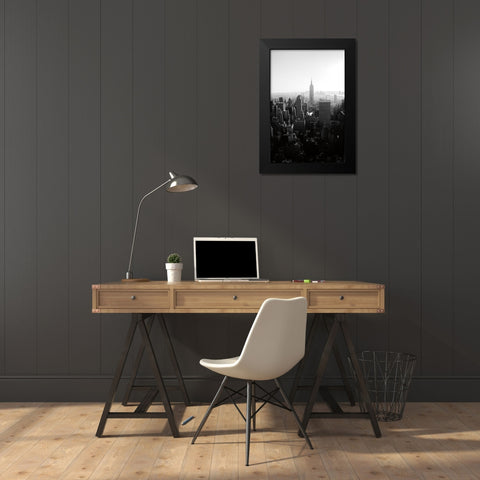 Empire Black Modern Wood Framed Art Print by Aledanda