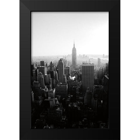 Empire Black Modern Wood Framed Art Print by Aledanda