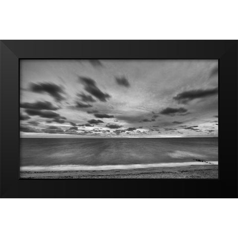Endless Ocean Black Modern Wood Framed Art Print by Aledanda