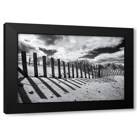 Nantucket Shadows Black Modern Wood Framed Art Print by Aledanda