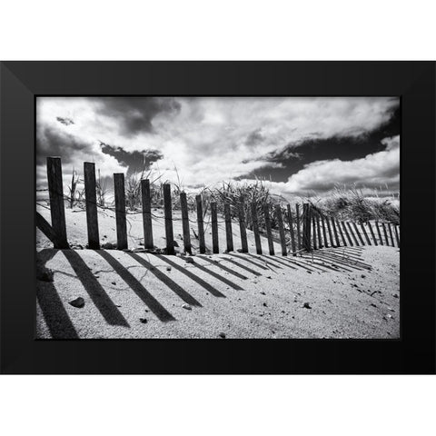 Nantucket Shadows Black Modern Wood Framed Art Print by Aledanda