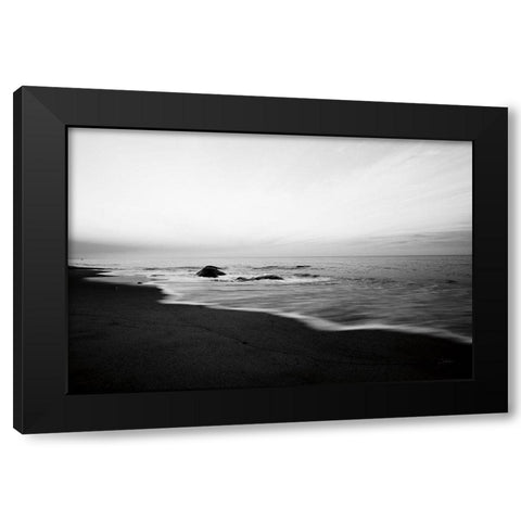 Tranquil Sands Black Modern Wood Framed Art Print by Aledanda