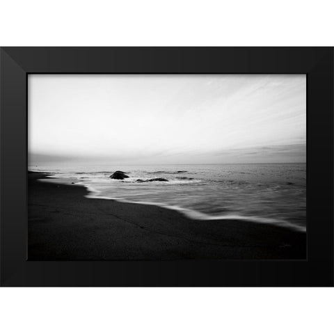 Tranquil Sands Black Modern Wood Framed Art Print by Aledanda