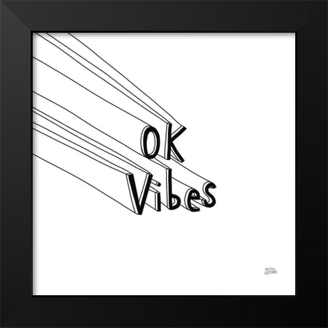Cool Sayings I BW Black Modern Wood Framed Art Print by Averinos, Melissa