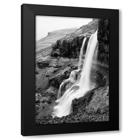 Hidden Waterfall Black Modern Wood Framed Art Print by Marshall, Laura