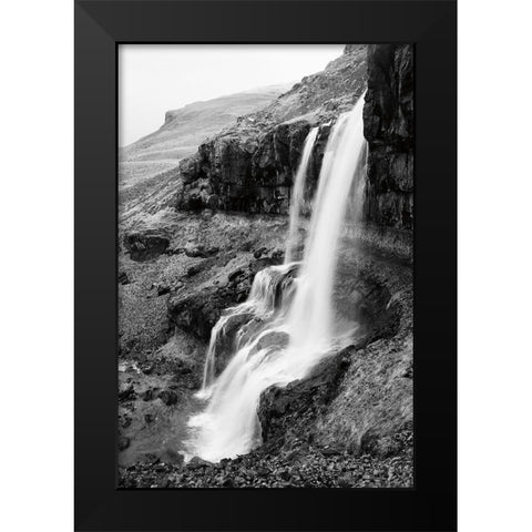 Hidden Waterfall Black Modern Wood Framed Art Print by Marshall, Laura