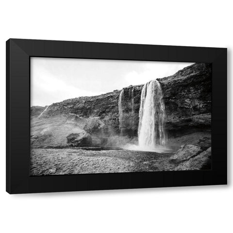 Seljalandsfoss Black Modern Wood Framed Art Print by Marshall, Laura