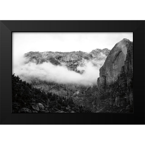 Heaps Canyon Black Modern Wood Framed Art Print by Marshall, Laura