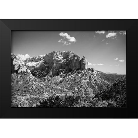 Timber Top Black Modern Wood Framed Art Print by Marshall, Laura