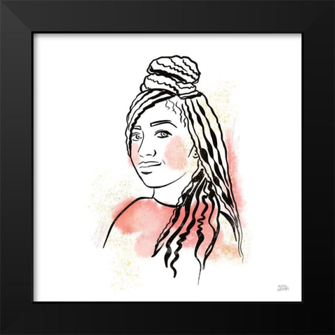 Feminine Ink II Black Modern Wood Framed Art Print by Averinos, Melissa