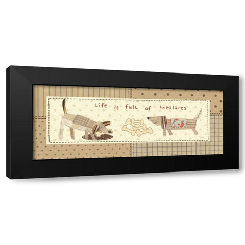 Walk in the Park II Black Modern Wood Framed Art Print with Double Matting by Pela Studio