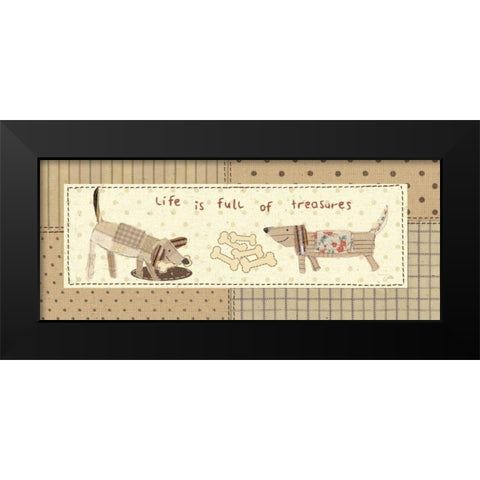 Walk in the Park II Black Modern Wood Framed Art Print by Pela Studio