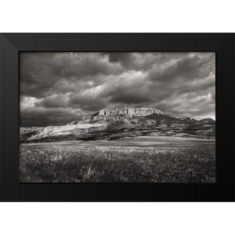 Castle Reef Mountain Black Modern Wood Framed Art Print by Majchrowicz, Alan